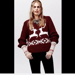 Free people reindeer sweater